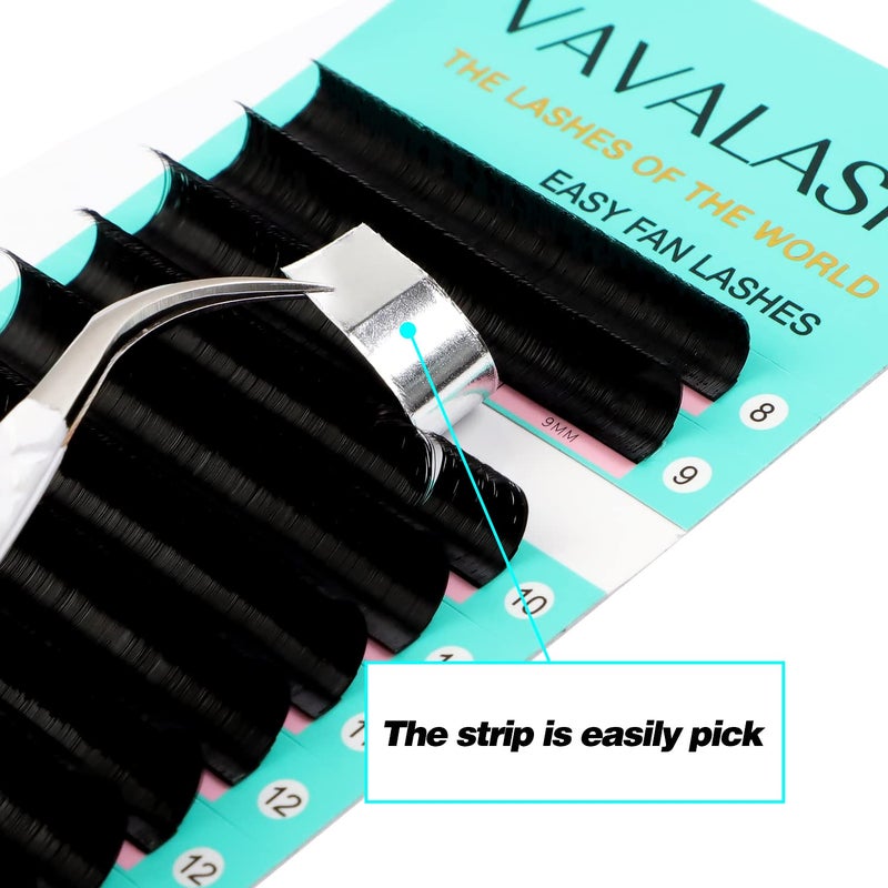 VAVALASH Eyelash Extension Supplies D Curl 0.05 Rapid Volume Lash Extensions Easy Fan 3D 4D 5D 6D 7D 10D Automatic Blooming Flower Lashes Self Fanning Lashes Russian Volume Individual Lashes ï¼ˆD-0.05,8-15mmï¼‰ - Image 2